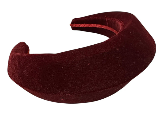 Wendy Scully Millinery Burgundy Velvet Halo Crown