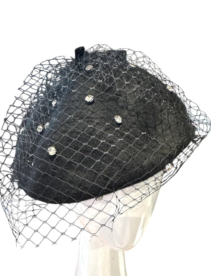 Wendy Scully Millinery Black French Beret