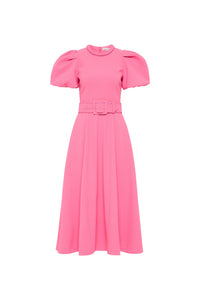 Rebecca Vallance "Rosita" Puff Sleeve Midi Dress