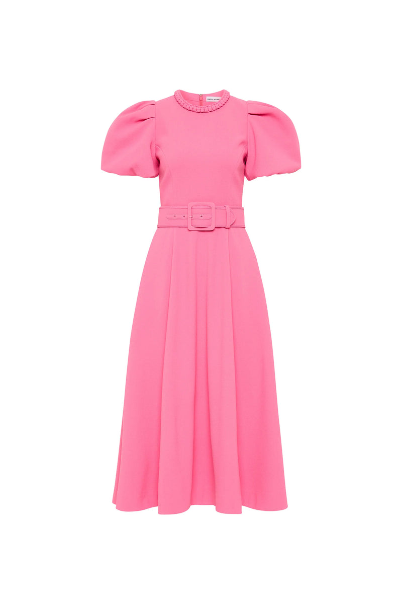 Rebecca Vallance "Rosita" Puff Sleeve Midi Dress