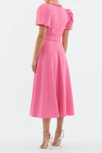 Rebecca Vallance "Rosita" Puff Sleeve Midi Dress