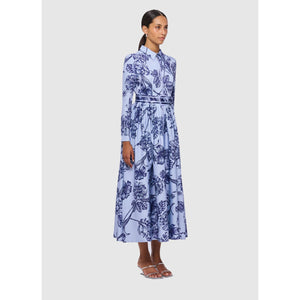 Leo Lin Renee Midi Dress - Harmony Print in Hyacinth