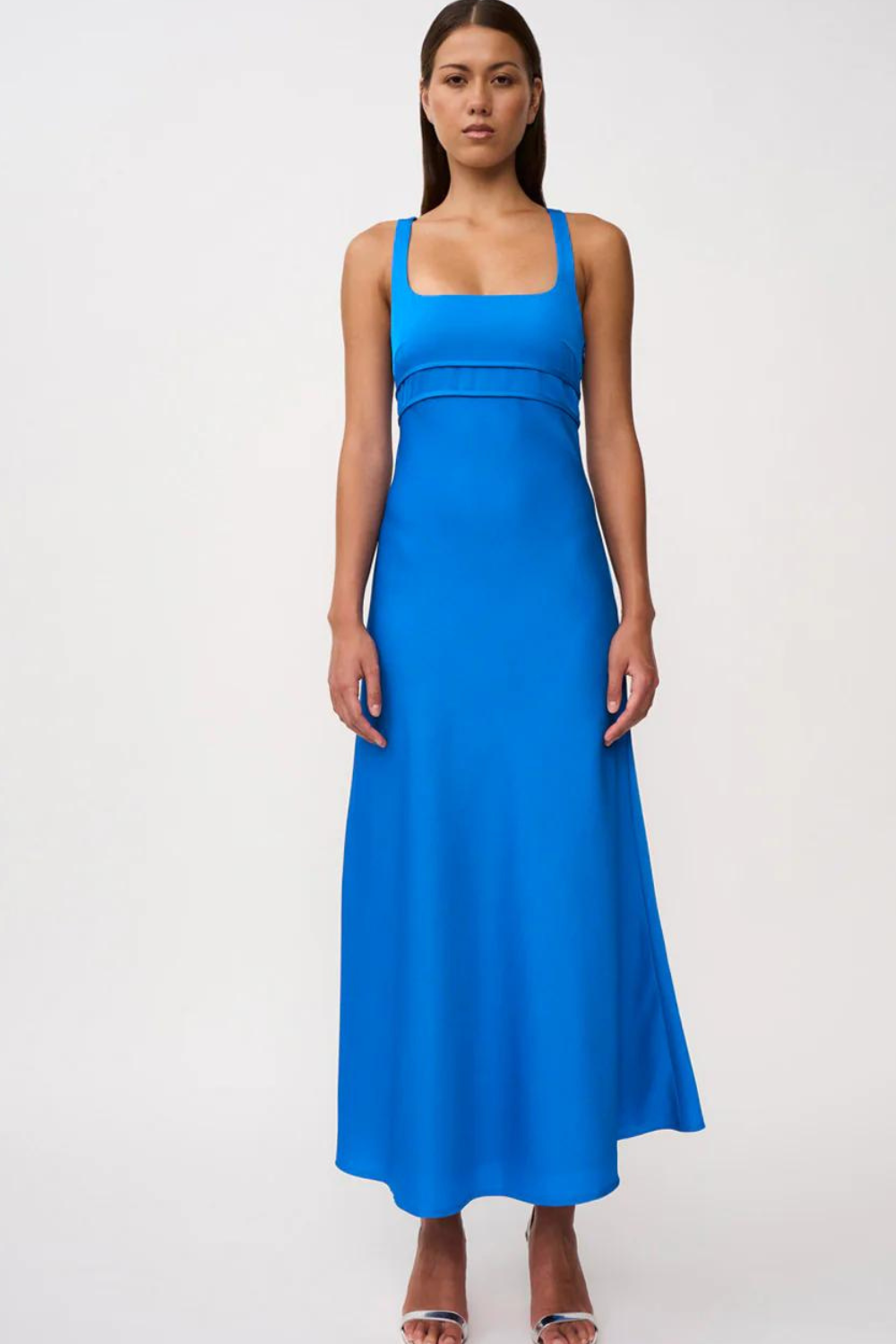 By Johnny Soleil Pipe Bias Midi Dress