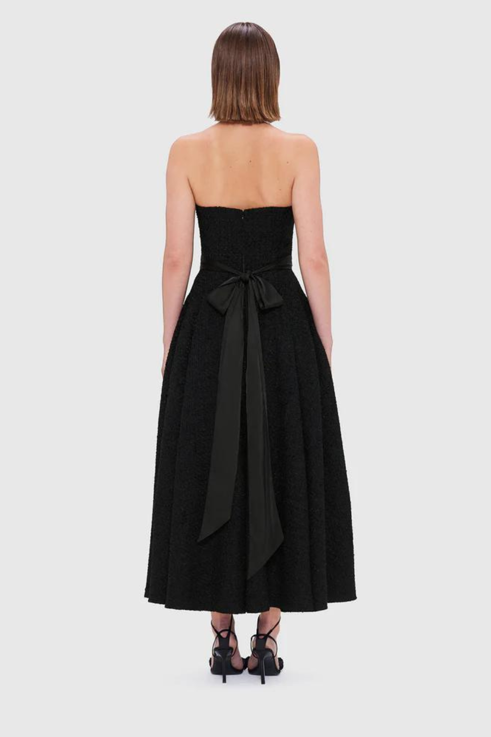 Leo Lin Angelica Tweed Bustier Maxi Dress