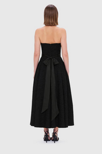 Leo Lin Angelica Tweed Bustier Maxi Dress