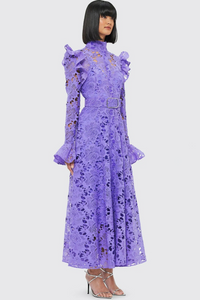 Leo Lin Aliyah Butterfly Sleeve Midi Dress