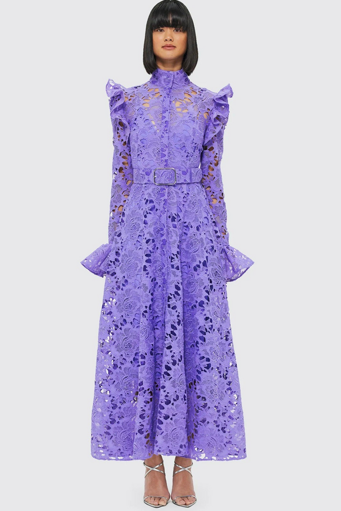 Leo Lin Aliyah Butterfly Sleeve Midi Dress