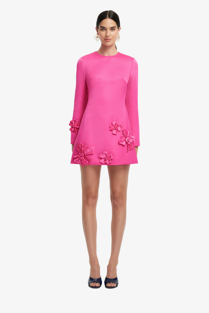 Leo Lin ''Aliza''  Long Sleeve Petal Mini Dress