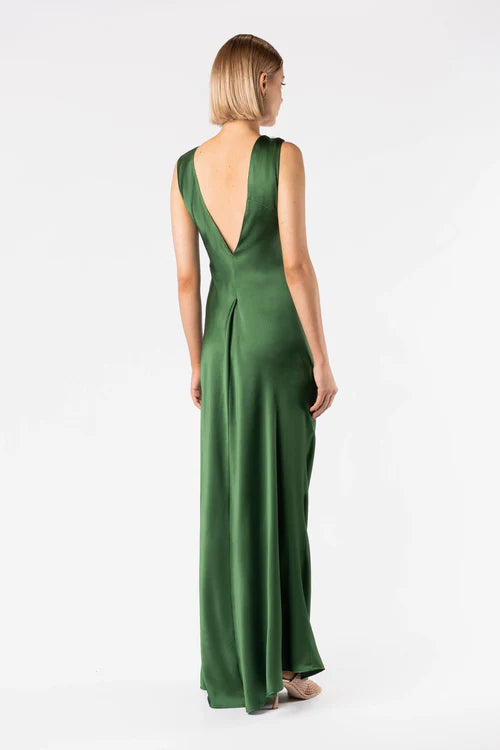 one fell swoop green dress ONE FELL SWOOP - JEWEL MAXI DRESS IN SAGE CRINKLE