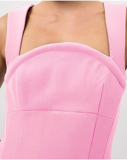 By Johnny Elara Curve Structure Midi Dress - Pink