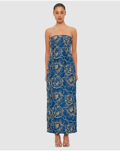 Leo Lin "Rayna" Bustier Dress - Marine Blue