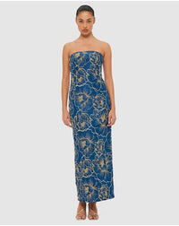 Leo Lin "Rayna" Bustier Dress - Marine Blue
