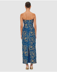 Leo Lin "Rayna" Bustier Dress - Marine Blue