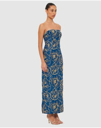 Leo Lin "Rayna" Bustier Dress - Marine Blue
