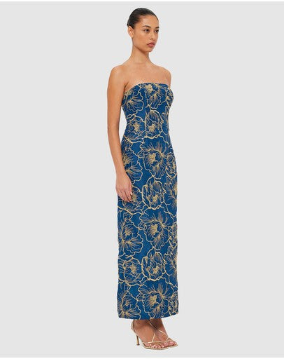 Leo Lin "Rayna" Bustier Dress - Marine Blue