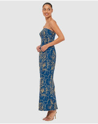 Leo Lin "Rayna" Bustier Dress - Marine Blue