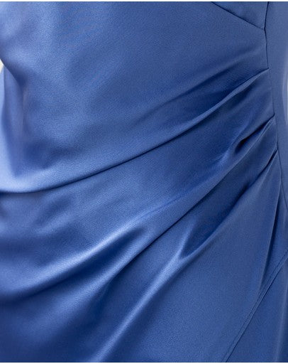 Sofia The Label Elle Silk Midi Dress - Royal Blue