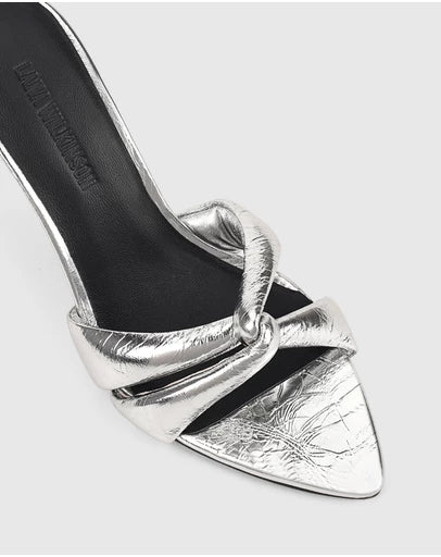 Lana Wilkinson "Mae" Metallic Mule - Silver