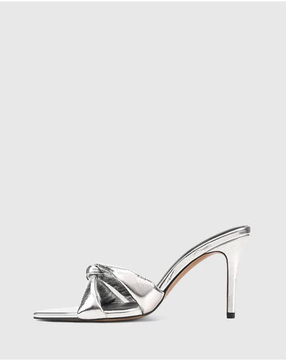 Lana Wilkinson "Mae" Metallic Mule - Silver