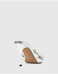 Lana Wilkinson "Mae" Metallic Mule - Silver