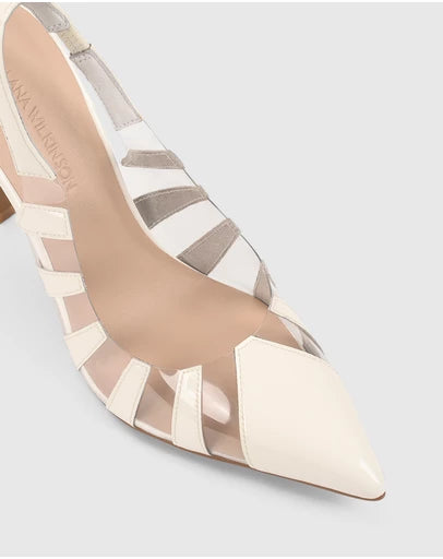 Lana Wilkinson "Sasha" slingback Heel - White