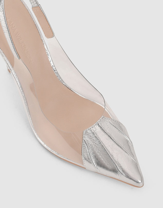 Lana Wilkinson "Romy" Slingback Pump - Silver