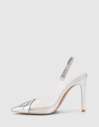 Lana Wilkinson "Romy" Slingback Pump - Silver