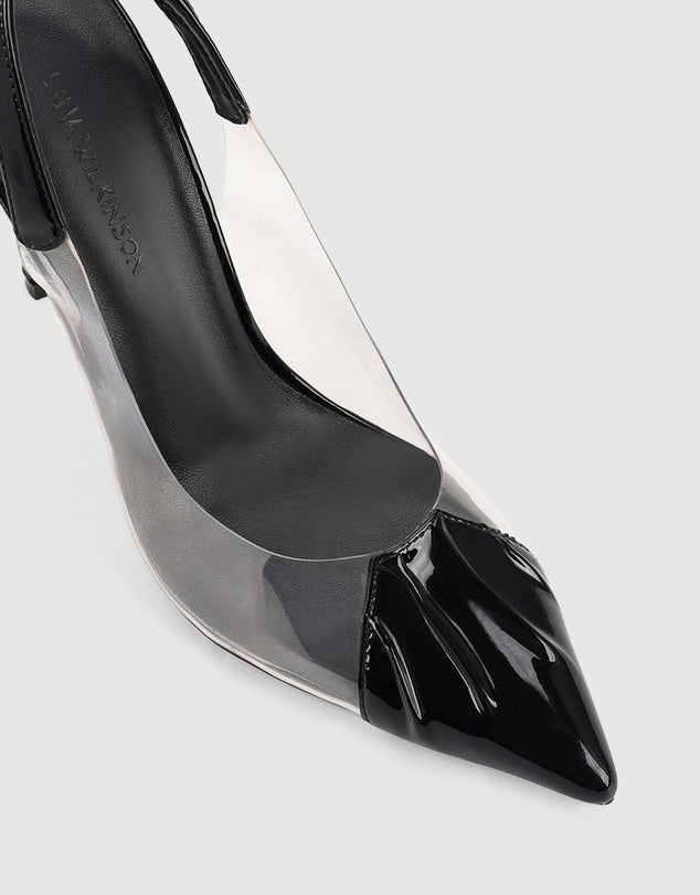 Lana Wilkinson "Romy" Slingback Pumps - Black