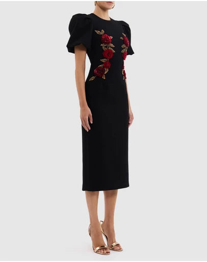 Rebecca Vallance "Rosetta" Midi Dress