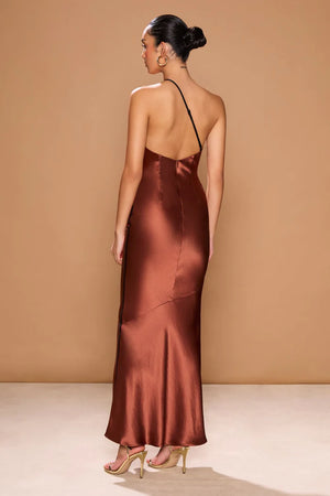 Sonya Moda Aurora Spliced Dress - Brown