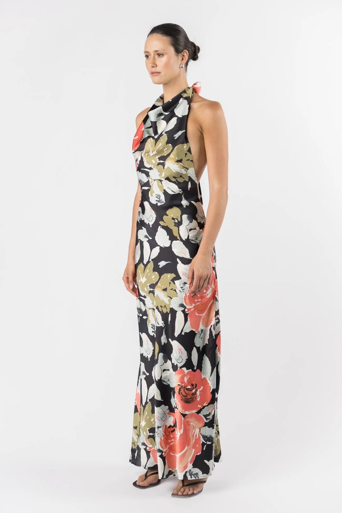 One Fell Swoop "Kristina" Dress - Kuro Hana Print