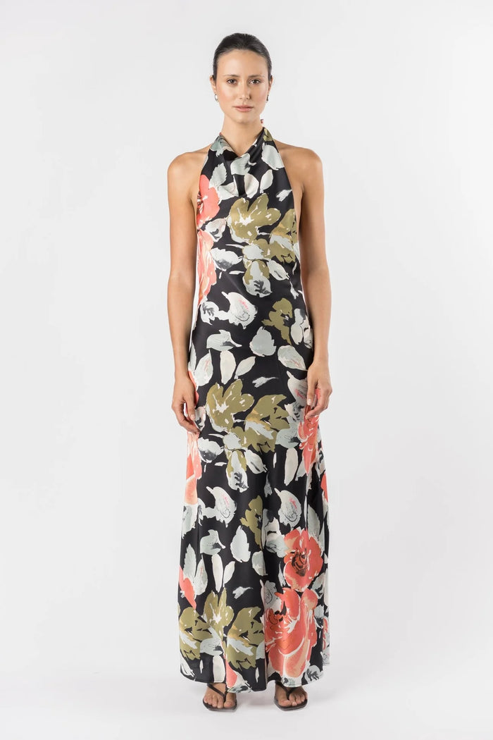 One Fell Swoop "Kristina" Dress - Kuro Hana Print
