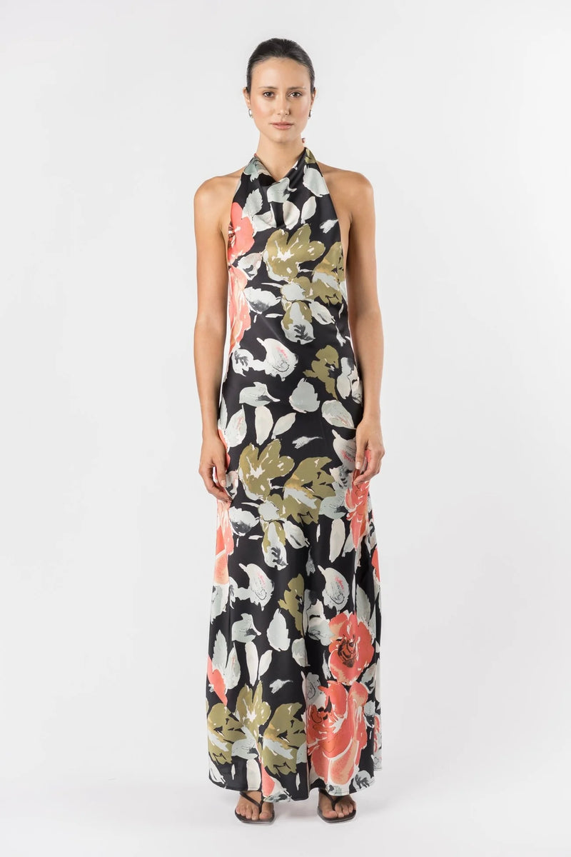 One Fell Swoop "Kristina" Dress - Kuro Hana Print