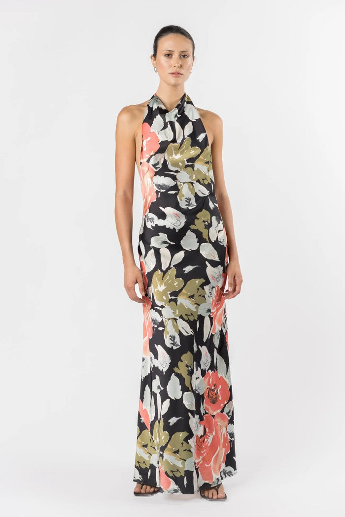 One Fell Swoop "Kristina" Dress - Kuro Hana Print