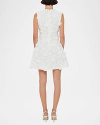 Leo Lin "Briana" V Neck Embroidered Lace Mini Dress