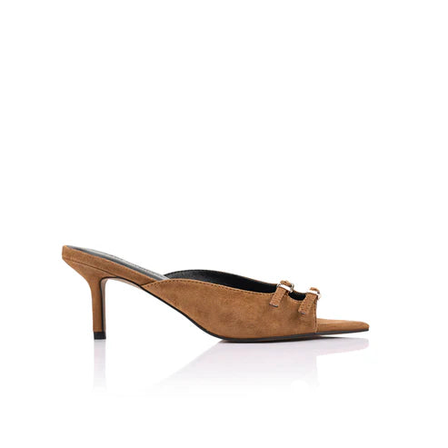 Lana Wilkinson ''Shannon'' Mule - Brown Suede Leather
