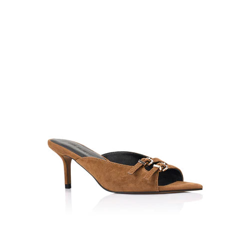Lana Wilkinson ''Shannon'' Mule - Brown Suede Leather