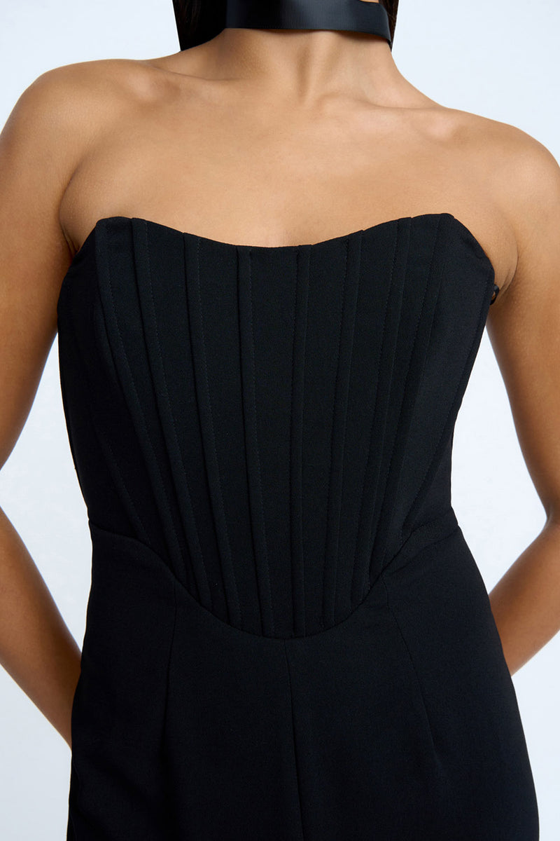 By Johnny Delphine Strapless Corset Dress